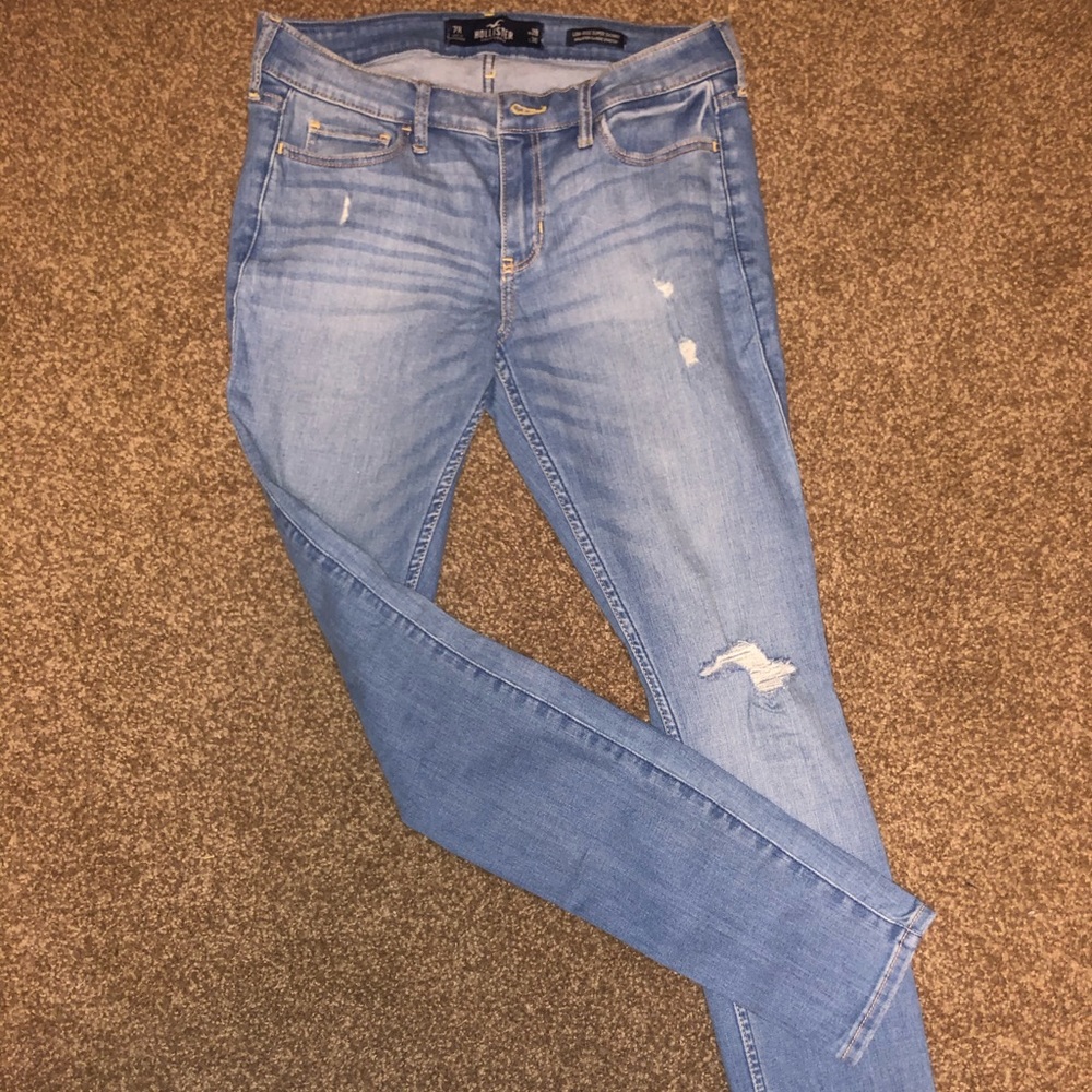 Light Wash Distressed Hollister Jeans
